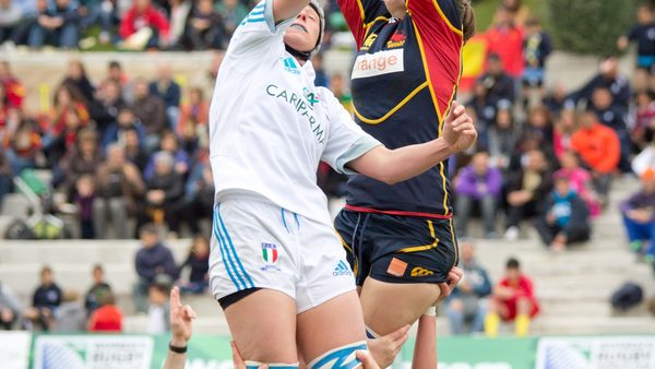 Line out during the game of the 2013 Women's European Qualification Tournament for WRWC France 2014 between Italy and S…