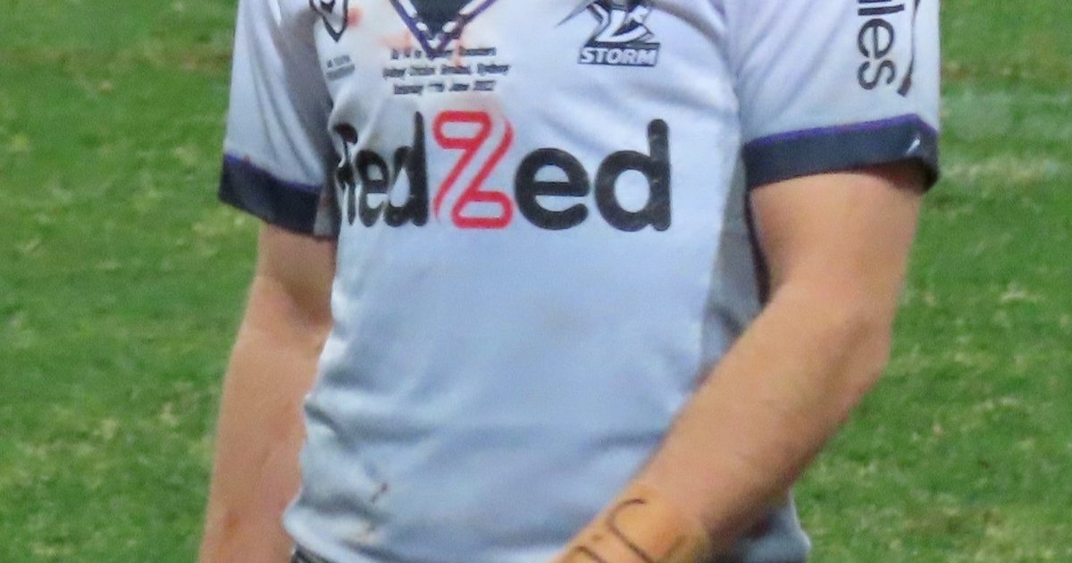 Grant Anderson playing for the Melbourne Storm on his NRL debut against Sydney Roosters at the Sydney Cricket Ground