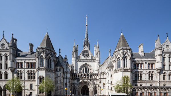 Royal Courts of Justice main gate.