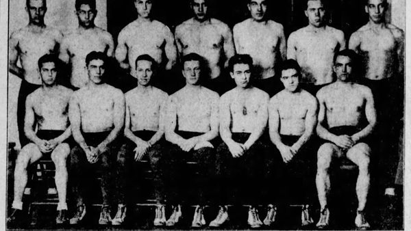 Caption text says \"Ames' crack wrestling squad will take on its first opponent of current season Monday night when the…